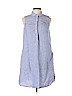 J. McLaughlin 100% Linen Blue Casual Dress Size L - photo 1