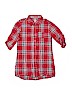 Faded Glory 100% Polyester Plaid Red Short Sleeve Button-Down Shirt Size L (kids) - photo 1