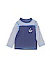 Cat & Jack Stripes Blue Rash Guard 9-12 MO / 12 MO - photo 1