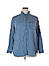 Old Navy 100% Tencel Blue Long Sleeve Button-Down Shirt Size XXL - photo 1