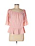 Candie's 100% Polyester Pink Short Sleeve Blouse Size M - photo 1