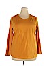 Lord & Taylor 100% Cotton Orange Long Sleeve T-Shirt Size 2X - photo 1