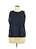 Cj Banks 100% Cotton Blue Sleeveless T-Shirt Size 1X - photo 1