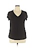 Alfani Black Short Sleeve Top Size XL - photo 1