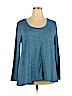 Jones New York Blue Long Sleeve Top Size XXL - photo 1