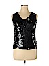 Alfani 100% Silk Black Sleeveless Silk Top Size XL - photo 1