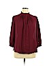 Worthington 100% Polyester Burgundy 3/4 Sleeve Blouse Size XL - photo 1