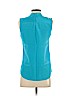 Banana Republic 100% Silk Blue Sleeveless Silk Top Size 0 (petite) - photo 2