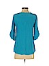 Britt Ryan 100% Silk Blue 3/4 Sleeve Silk Top Size XS - photo 2