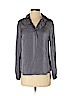 Elizabeth McKay Gray Long Sleeve Silk Top Size 4 - photo 1