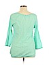 Old Navy 100% Cotton Blue 3/4 Sleeve Blouse Size XL - photo 2
