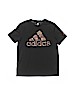 Adidas 100% Polyester Graphic Black Active T-Shirt Size 10 - 12 - photo 1