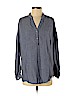 Zara Blue Long Sleeve Button-Down Shirt Size S - photo 1