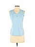 Adidas 100% Polyester Blue Active Tank Size S - photo 1