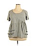 Sundance 100% Cotton Gray Short Sleeve Top Size XL - photo 1