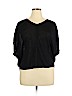 Ava & Viv 100% Polyester Black Short Sleeve Top Size 0X - 1X - photo 1
