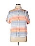 Universal Thread 100% Rayon Blue Short Sleeve Button-Down Shirt Size XL - photo 1