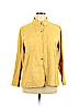 Chico's 100% Polyester Yellow Long Sleeve Button-Down Shirt Size XL (3) - photo 1