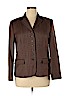 Chaps 100% Wool Brown Wool Blazer Size 16 - photo 1