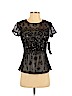 Aidan Mattox 100% Nylon Black Short Sleeve Blouse Size S - photo 1
