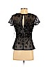 Aidan Mattox 100% Nylon Black Short Sleeve Blouse Size S - photo 2
