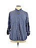 Riders by Lee 100% Tencel Blue Long Sleeve Button-Down Shirt Size 1X - photo 1