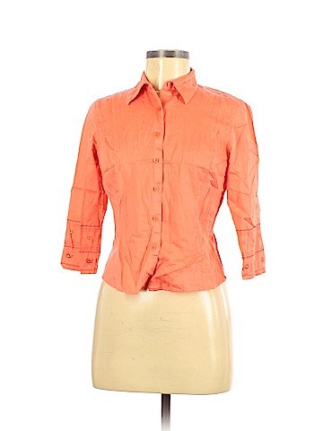 Ann Taylor LOFT 3/4 Sleeve Button-Down Shirt (view 1)