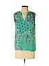 Collective Concepts 100% Polyester Green Sleeveless Blouse Size S (petite) - photo 1