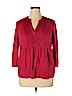 Boden 100% Linen Red 3/4 Sleeve Top Size XL - photo 1