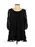 Two Of Us 100% Polyester Black 3/4 Sleeve Blouse Size L - photo 1