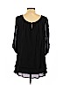 Two Of Us 100% Polyester Black 3/4 Sleeve Blouse Size L - photo 2