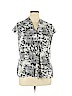 Worthington 100% Polyester Black Short Sleeve Blouse Size XL - photo 1