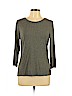 Adrienne Vittadini Green 3/4 Sleeve Top Size L - photo 1