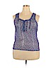 American Eagle Outfitters 100% Polyester Blue Sleeveless Blouse Size 14 - photo 1