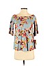 Rewind Blue 3/4 Sleeve Top Size S - photo 1