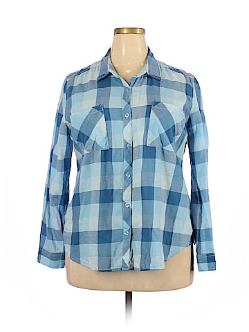 Faded Glory Long Sleeve Button-Down Shirt (view 1)