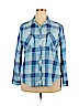 Faded Glory 100% Cotton Blue Long Sleeve Button-Down Shirt Size XXL - photo 1