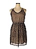 Angie 100% Polyester Brown Casual Dress Size XL - photo 1