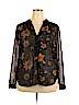 Ann Taylor LOFT Black Long Sleeve Blouse Size XL - photo 1