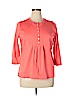 L.L.Bean 100% Supima Cotton Pink 3/4 Sleeve Henley Size XL - photo 1