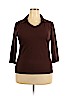 Assorted Brands Brown 3/4 Sleeve Top Size XL - photo 1