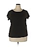 Lauren by Ralph Lauren 100% Cotton Black Short Sleeve Top Size 2X - photo 1
