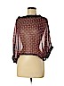 Rozae R.N. 100% Silk Burgundy Short Sleeve Silk Top Size XS - photo 1