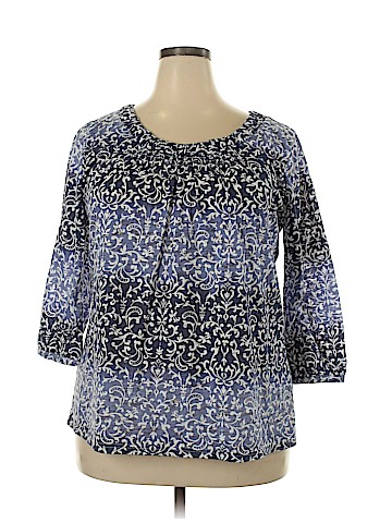 Caribbean Joe 3/4 Sleeve Top (view 1)