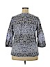 Caribbean Joe Blue 3/4 Sleeve Top Size 1X - photo 2