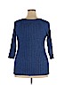 Reference Point 100% Cotton Blue Long Sleeve Top Size 2X - photo 2