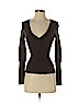 Diane von Furstenberg 100% Merino Wool Brown Wool Pullover Sweater Size P (petite) - photo 1