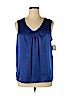 Kasper 100% Polyester Blue Sleeveless Blouse Size XL - photo 1