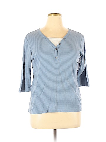 Christopher & Banks 3/4 Sleeve Henley (view 1)