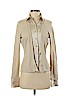 Etcetera Tan Long Sleeve Silk Top Size S - photo 1